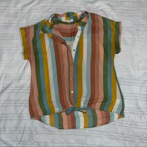 Charming Charlie Striped button up Blouse